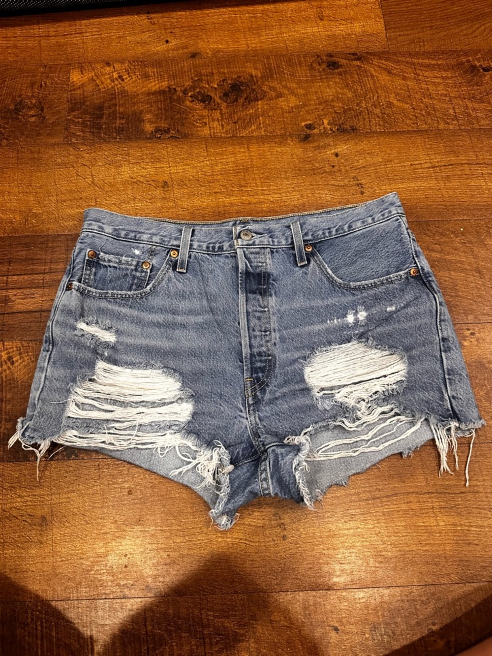 Levi’s High Rise Distressed Cutoff Shorts